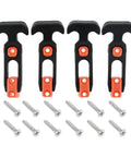 4 Pack Rubber Latches With Flexible T Handle Draw Latches Screws Included Heavy Duty Hasp Latch Set on white background