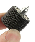Heavy Duty 12 Mm Carbide Tipped Live Center For Mini Wood Lathe With Rock Solid Steel Rotation Cone, hand-held view, detailed texture.
