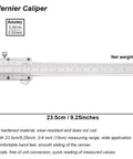 Built Tough Vernier Caliper 0-6 Inch Stainless Steel Precision Measuring Tool with inch and metric readouts, side view