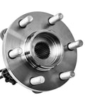 Front view of Front Wheel Hub And Bearing Assembly Pair For Nissan Xterra Frontier Pathfinder Suzuki Equator 6 Lug ABS 4WD 4X4