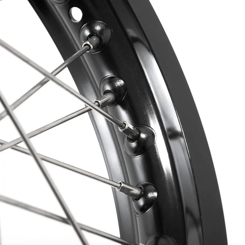 Close-up of 16 Inch Rear Spoke Wheel Hub Rim For Sur Ron Light Bee X Light Bee S Segway X160 X260 79 Bike Falcon M E Ride Pro SS