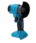 Close-up of Dual Threat Mini Cordless Circular Saw and Angle Grinder with Brushless Motor, compact and lightweight design.