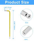 Beefy Ball End Hex Key Set 4mm 4 Pieces Long Arm L Shaped Allen Wrenches In S2 Steel size details with measurements