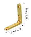 10 Pcs Zinc Alloy Decorative Hinges 30x30x6mm 90 Degree Miniature Hardware for Jewelry Boxes Wooden Chests Cabinets