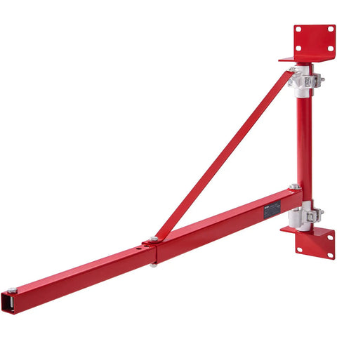Beefy Heavy Duty Wall Mount Jib Crane For Electric Hoist, 660 Lb Max Load, 180 Degree Swivel Swing Arm, Steel Hoist Frame
