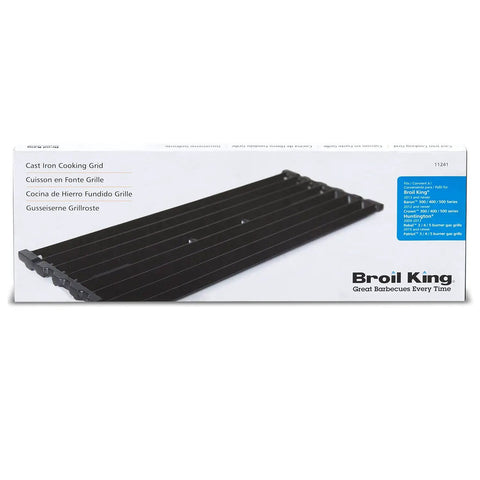 Rock Solid Porcelain Coated Cast Iron Grill Grates Replacement For Broil King Baron And Crown Series Sizzlin 17x6in cooking grid