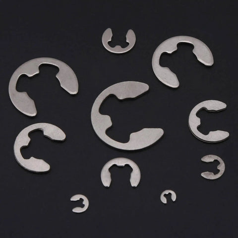 E Clip Assortment Kit 200 Pieces Stainless Steel Retaining Rings M1.5 Through M10 For Axle Shaft Repair And Industrial Maintenance