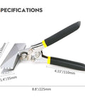 Specifications of 6 Inch Hand Seamer For Sheet Metal With One Quarter Inch Depth Markings Straight Jaw Bender Pliers