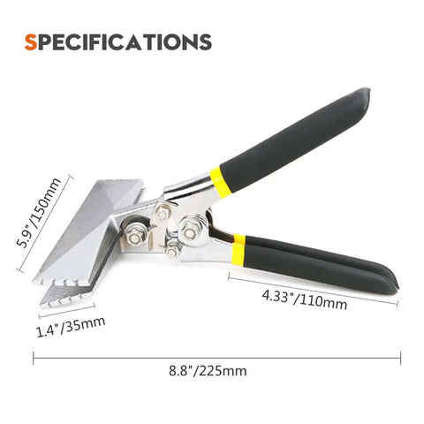 Specifications of 6 Inch Hand Seamer For Sheet Metal With One Quarter Inch Depth Markings Straight Jaw Bender Pliers