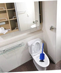 Heavy Duty Accordion Toilet Plunger For Bathroom Use High Pressure Blue Pvc Bellows Tool on toilet, designed for fast clog removal.