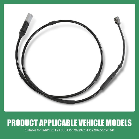 Merdege brake pad wear sensor cable for BMW F20/F21, black, 1pc