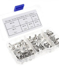 Heavy Duty Chicago Screws Assortment Kit With 304 Stainless Steel Binding Posts and Book Fasteners in clear storage box.