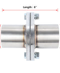 Exhaust Flange Repair Piping Kit 2.5 Inch ID To 2.5 Inch OD With Gasket And Bolt shown in side view.