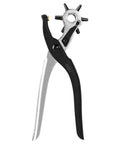 Heavy Duty 9 Inch Leather Hole Punch Tool Rotary Belt Hole Puncher With Ergonomic Non Slip Handle And Six Punch Sizes