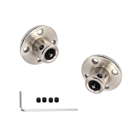 6mm Motor Shaft Couplers Set Metal Shaft Connectors With Allen Wrench And Locking Screws for DIY RC Model Motors Projects shown