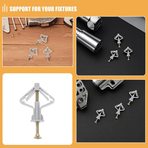 Heavy Duty Drywall Anchors Kit With Butterfly Hollow Wall Anchors And Screws Sturdy Plastic And Steel Build detail views