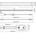 Technical diagram of Under Cabinet LED Lighting With Motion Sensor Bar For Kitchen Cabinets Above Sink Linkable Pro Grade