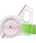 Must Have Outdoor Map Reading And Orienteering Thumb Compass with map ruler and green strap for hiking camping