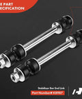13 Piece Front Upper Control Arm Sway Bar Link And Lower Ball Joint Kit For Chevy Silverado 1500 1999-2006 Tahoe 2000-2006 Avalanche 2002-2006 Suburban 2000-2006 GMC Sierra 1500 Yukon 2000-2006 4WD And AWD stabilizer bar end link pair