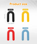 ZUXUSE plastic horseshoe shims set in four colors: blue 1/16, red 1/8, yellow 3/16, black 1/4 for leveling.