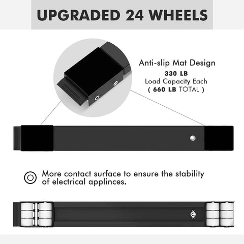 Extendable Furniture Dolly With Telescoping Base, Heavy Duty Mobile Roller, showing anti-slip mat and load capacity details