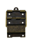 Four Pack Antique Brass Door Hinge Set For Cabinets And DIY Projects, single hinge, classic decorative metal, easy install