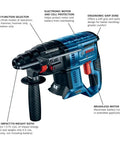 Lightweight 18V Brushless SDS Plus Bulldog Rotary Hammer Bare Tool With Three Quarter Inch Chuck for concrete and masonry.