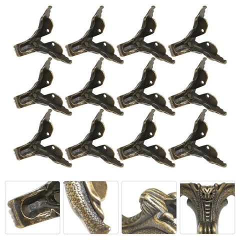 12 Pack Zinc Alloy Furniture Support Feet For Sofas And Cabinets Classic Dope Decorative Legs For Heightening And Stabilizing