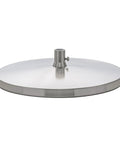 Non Slip Freestanding Desk Lamp Base For Slimline Models, Brushed Steel Finish, shown from side angle, compatible with D35108 D35107 D35106