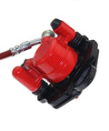 Rear Hydraulic Brake Caliper Master Cylinder Kit With Extra Brake Pad for Four Wheeler Go Kart ATV Baja Red