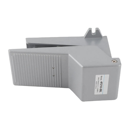 Rugged Foot Operated 2 Position 5 Way Air Control Valve With Aluminum Pedal, side view showing pedal texture and label details