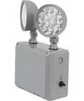 Compact gray LED Emergency Unit for Commercial Spaces, Dual Voltage 120/277V AC, 90 Minute Run Time with Long-Life NiCd Battery, Quick Install