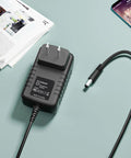 Rock Solid 6V AC Adapter No Sweat Plug And Play Charger Compatible With Skil And Bosch Power Tools with power cord and plug.
