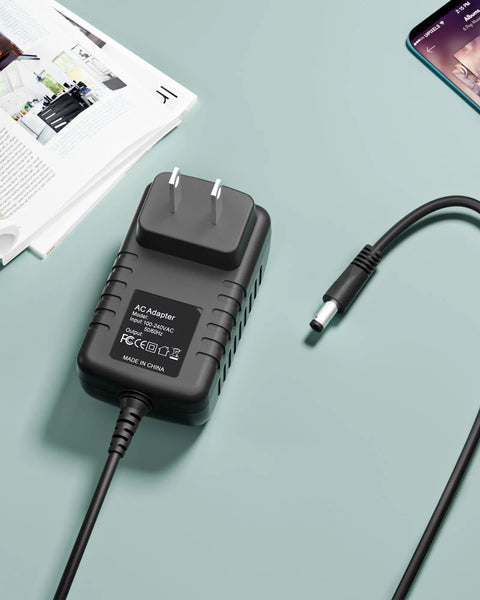 Rock Solid 6V AC Adapter No Sweat Plug And Play Charger Compatible With Skil And Bosch Power Tools with power cord and plug.