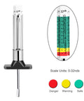 Smart Color Coded Tire Tread Depth Gauge For Precise 0 To 1 Inch Readings In 32nd Inch Increments Super Handy Red Yellow Green Color Bands For Quick Pro Style Tire Health Check On Cars And SUVs, metal