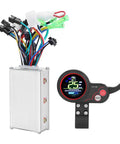36V Brushless Motor Controller Using Sine Wave Technology And Clear LED Display For Electric Bikes Ebikes And Fat Tire Scooters, aluminum enclosure with wiring.
