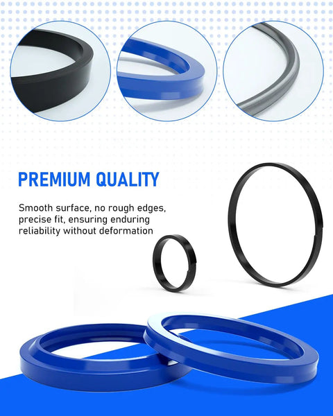 Hydraulic Log Splitter Cylinder Rebuild Seal Kit For 4.0 Bore By 1.75 Rod Cylinders, 11 Pack, Fits Huskee And Dirty Hands Tools Log Splitters