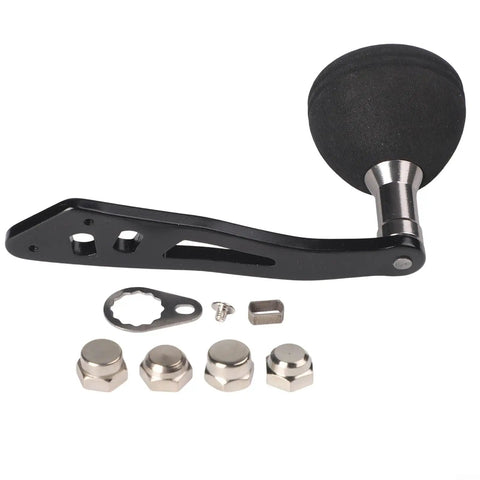 Swag Eva Power Handle Upgrade Kit For Round Baitcasting Reel With Ergo Metal Grip And Swanky Black Finish To Crush Big Catch Sessions Fast, black EVA handle kit with hardware