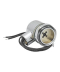 Close-up of 24 Volt Electronic Solenoid Assembly With Exposed Installation For Flushometer Sensor Valves, chrome finish, wires visible.