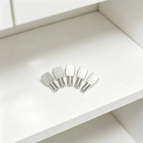 Beefy Spoon Shape Metal Shelf Pegs 60 Pack 7mm Nickel Plated Shelf Pins For Kitchen Cabinets Cupboards Closets Bookcases