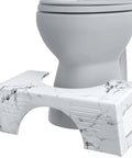 Carrara Marble Toilet Stool In Gray 7 Inch Height For Easier Healthier Pooping Doctor Recommended Bathroom Accessory with toilet