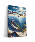 Soaring Gliders Over Majestic Mountain Landscape Wall Art For Living Room And Bedroom Epic Vibe Premium Poster