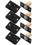 4 Pack Stainless Steel And Copper Adjustable Ball Catches with Concealed Design in black and brass finish for secure door closure