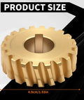 2 Pack Worm Gear Replacement For Craftsman Yard Man MTD Snowblowers Heavy Duty Durable Spline Gear shown with size dimensions