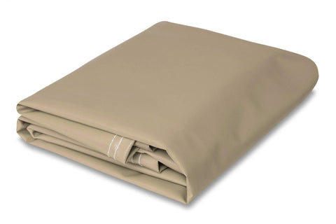 Heavy Duty Waterproof Vinyl Tarp With Rustproof Grommets For Truck Covers And Construction Work Outdoor Protection Tan 10x12 Ft