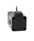 NEMA17 brake stepper motor with black housing and four-screw faceplate, 12V with attached cable for CNC/3D printer