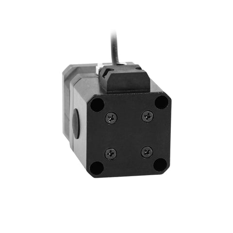 NEMA17 brake stepper motor with black housing and four-screw faceplate, 12V with attached cable for CNC/3D printer
