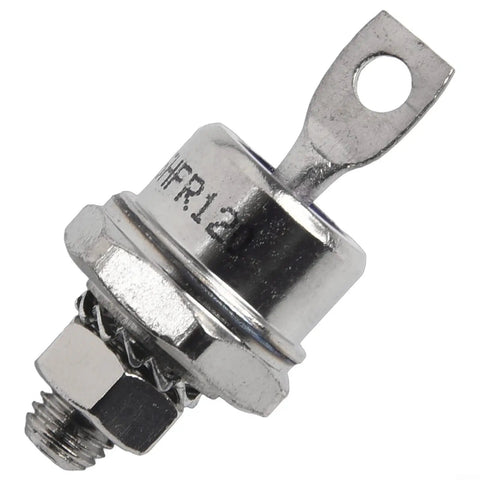 Top Shelf 85 Amp 1200 Volt Stud Mount Diode For Welding Rigs And Industrial Power Converters featuring a rugged metal body and 6mm screw.