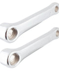 Cotterless Steel Unicycle Crank Arm Set 5 Inch Silver Finish Square Taper Compatible Fits 9 16 Inch Pedals Left and Right Pair