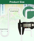 Measuring Six Pack 6 Inch Vinyl Fence Hooks White Powder Coated Steel Hangers For Indoor Outdoor Use Heavy Duty Hang Lights Plants